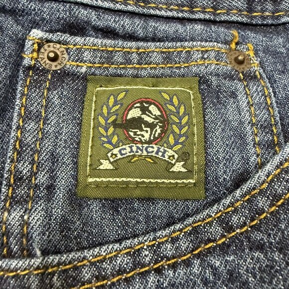 Cinch Western Jeans Mens Green Label Rodeo 42X30 Med Wash Relaxed Fit Cowboy - Picture 2 of 12